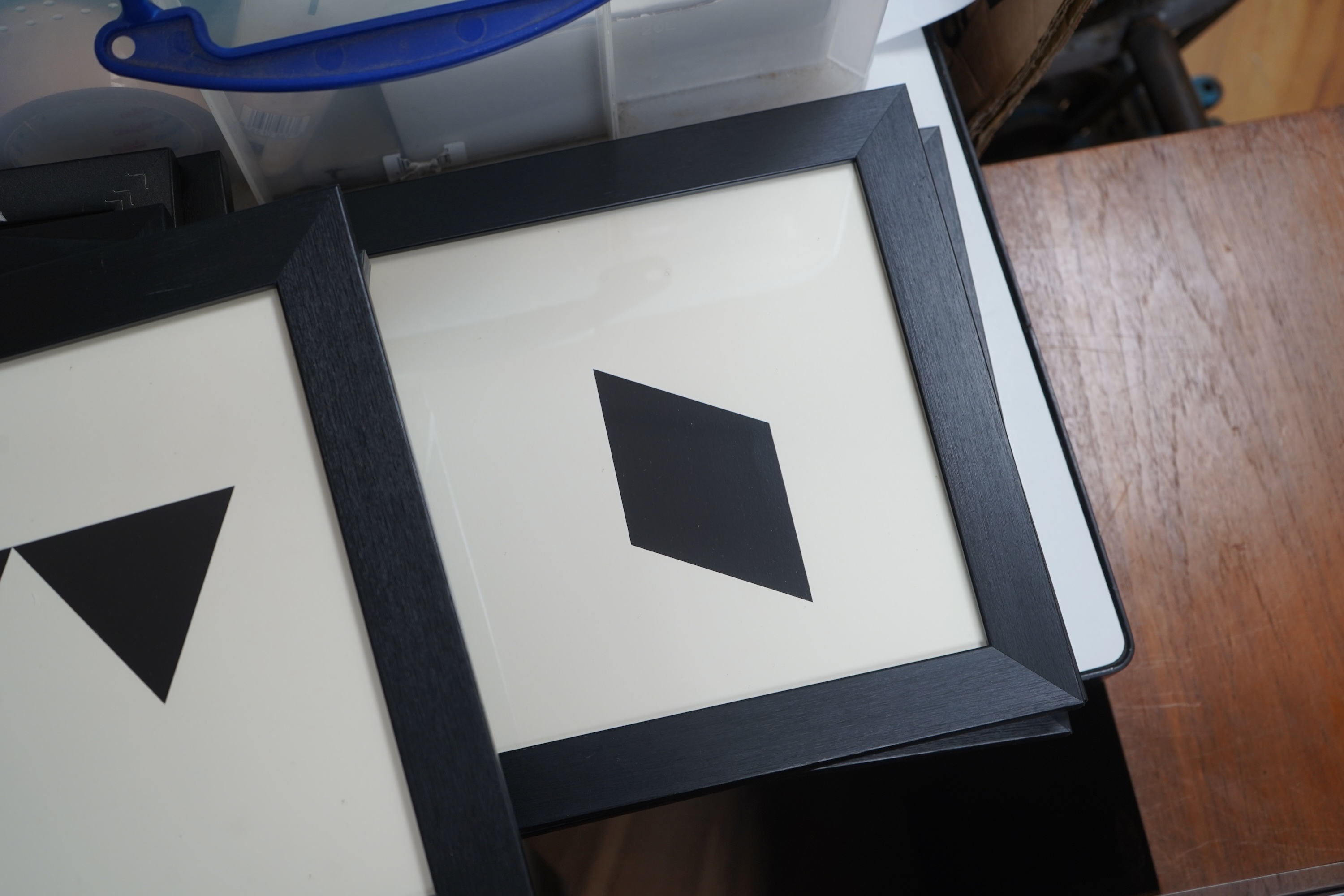 Justin Knowles (1935-2004), a set of fourteen abstract screen prints from ‘A Series of Fifteen: 1974’, each now framed, with original folio booklet, signed in ink and limited edition 23/160, each work initialled verso, 2